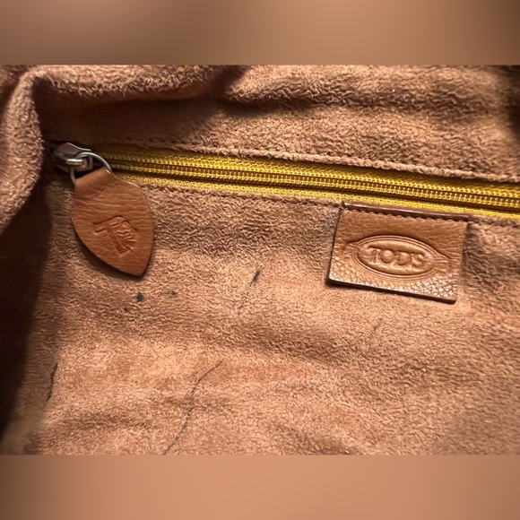 TOD’S leather purse bag Vintage brown camel - Picture 6 of 12